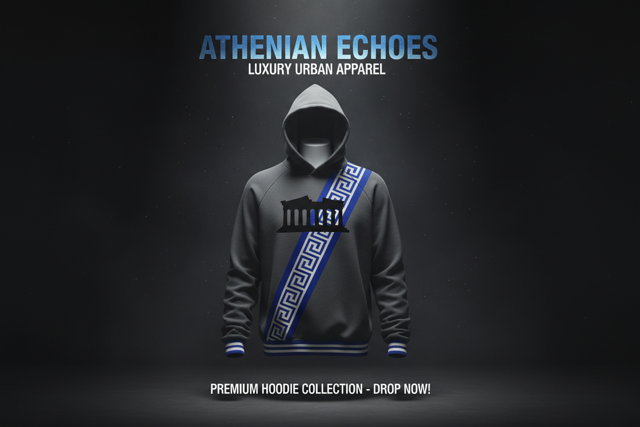 Griechische Motive – DTG & Stickerei