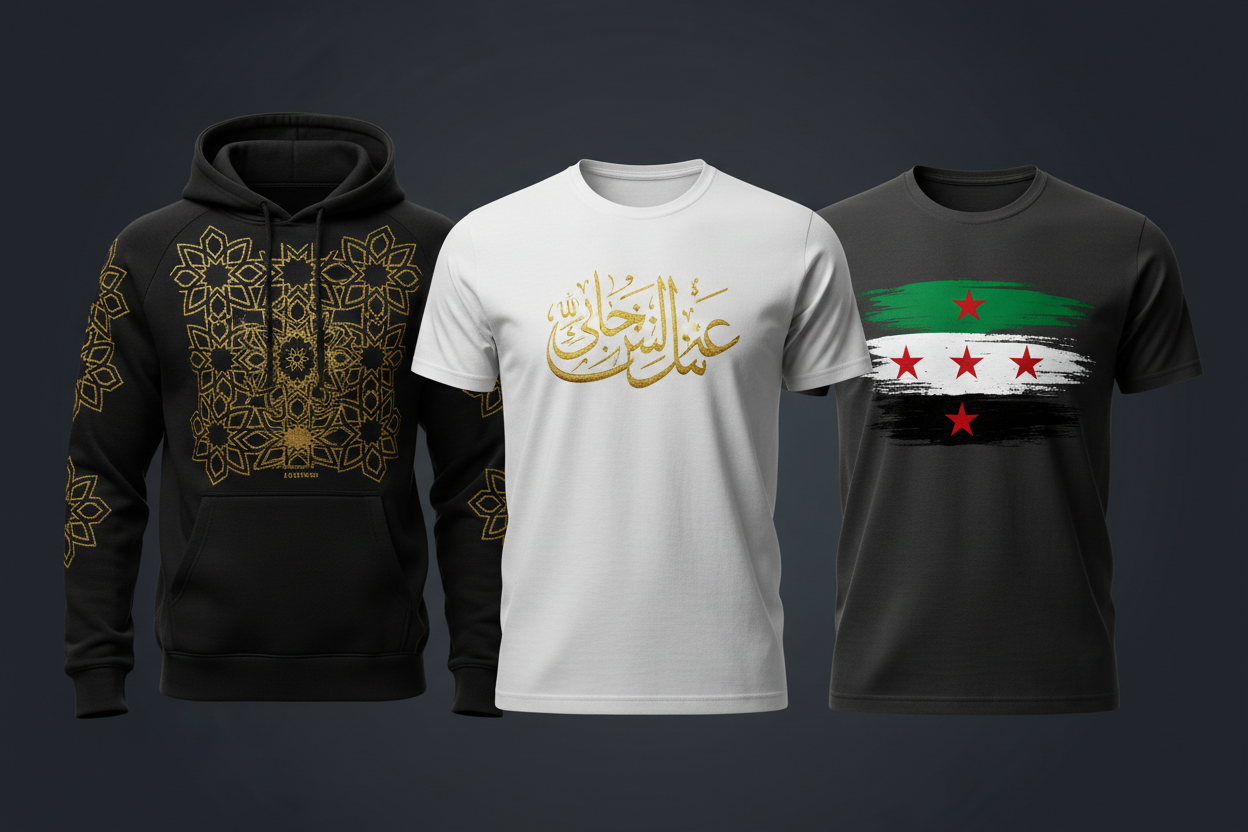 Syrische Motive – DTG & Stickerei