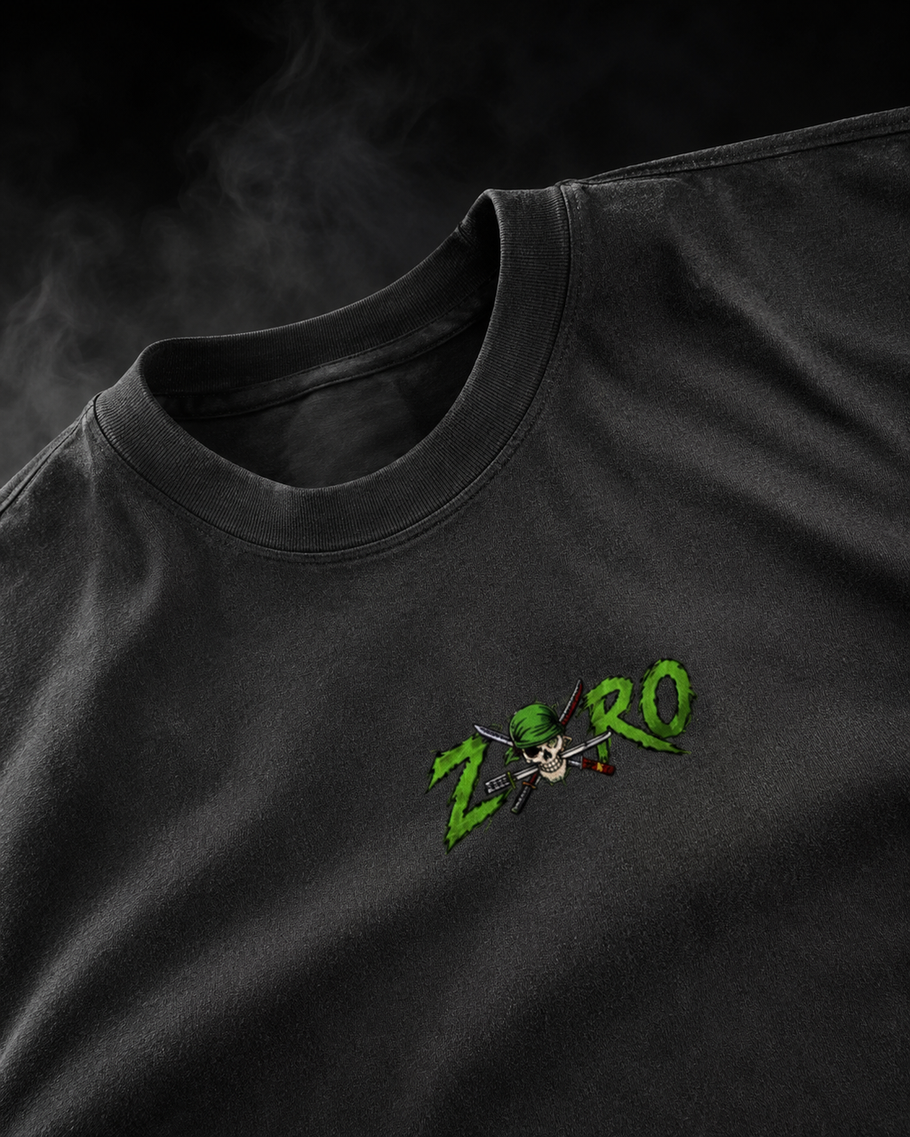 Zoro Inspired Oversized Faded T-Shirt – Nothing Happened Edition