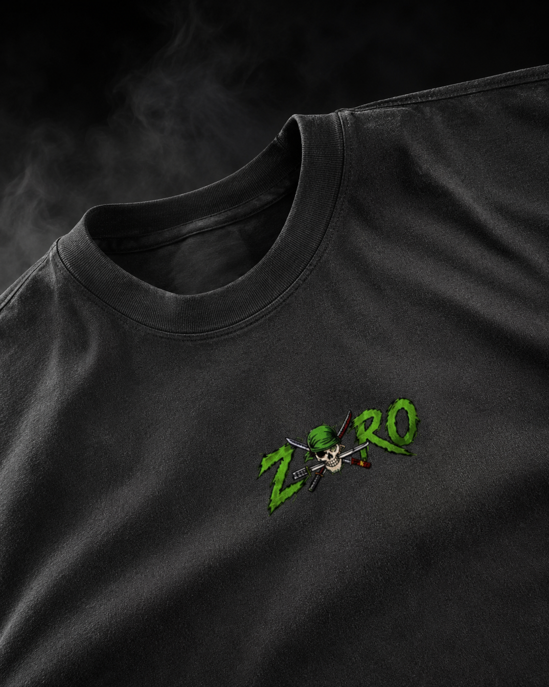 Zoro Inspired Oversized Faded T-Shirt – Nothing Happened Edition