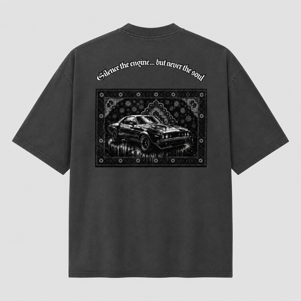 Silence Engine Oversized Faded T-Shirt