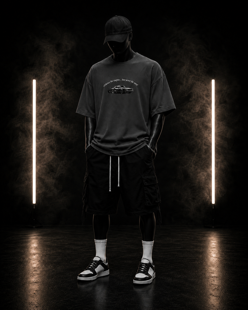 Silence Engine Oversized Faded T-Shirt