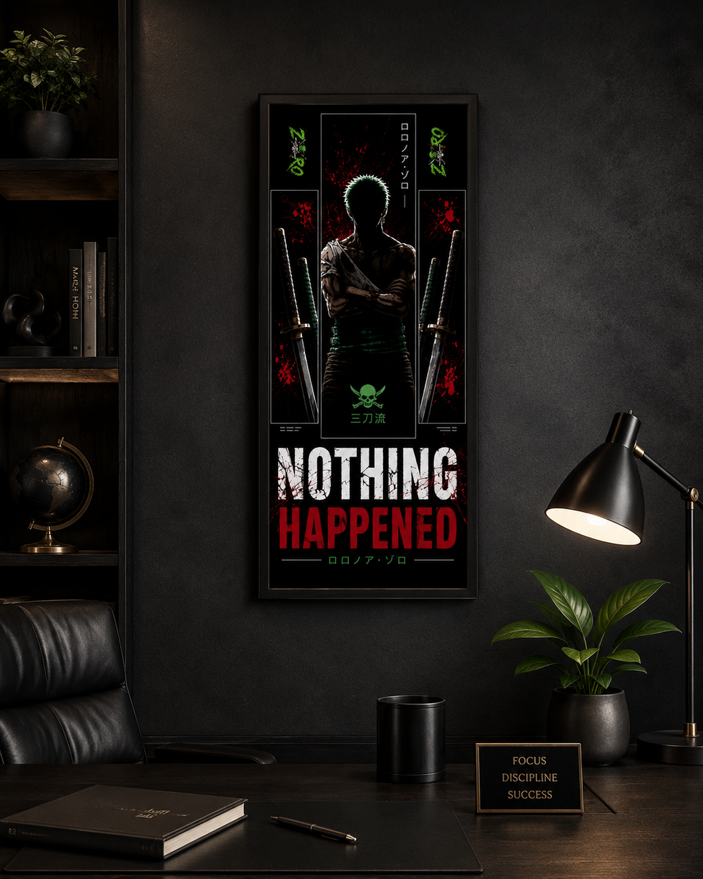 Nothing Happened Samurai Poster – 10″×20″ Vertical Matte Poster