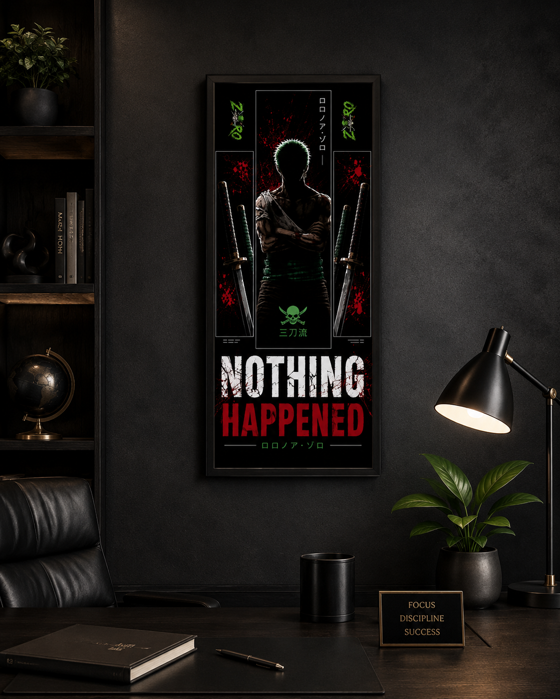 Nothing Happened Samurai Poster – 10″×20″ Vertical Matte Poster