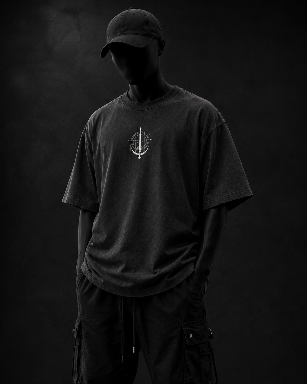 MOVE IN SILENCE OVERSIZED FADED T-SHIRT