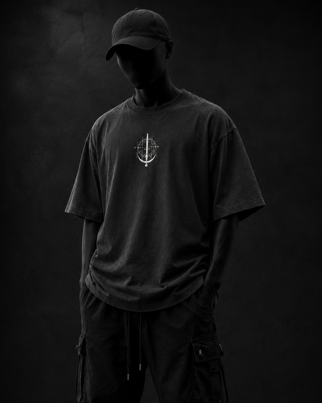 MOVE IN SILENCE OVERSIZED FADED T-SHIRT