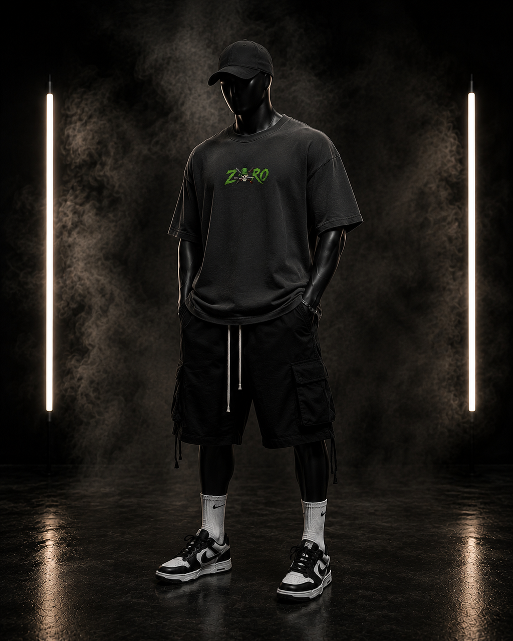 Zoro Inspired Oversized Faded T-Shirt – Nothing Happened Edition