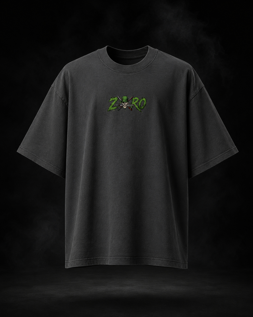 Zoro Inspired Oversized Faded T-Shirt – Nothing Happened Edition