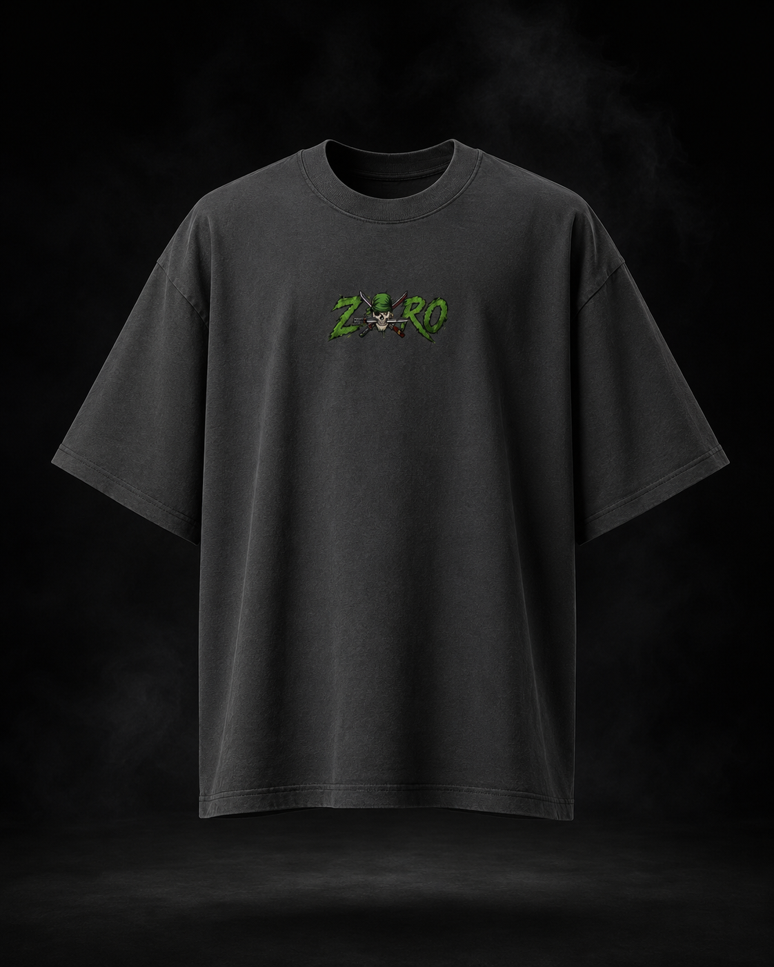 Zoro Inspired Oversized Faded T-Shirt – Nothing Happened Edition