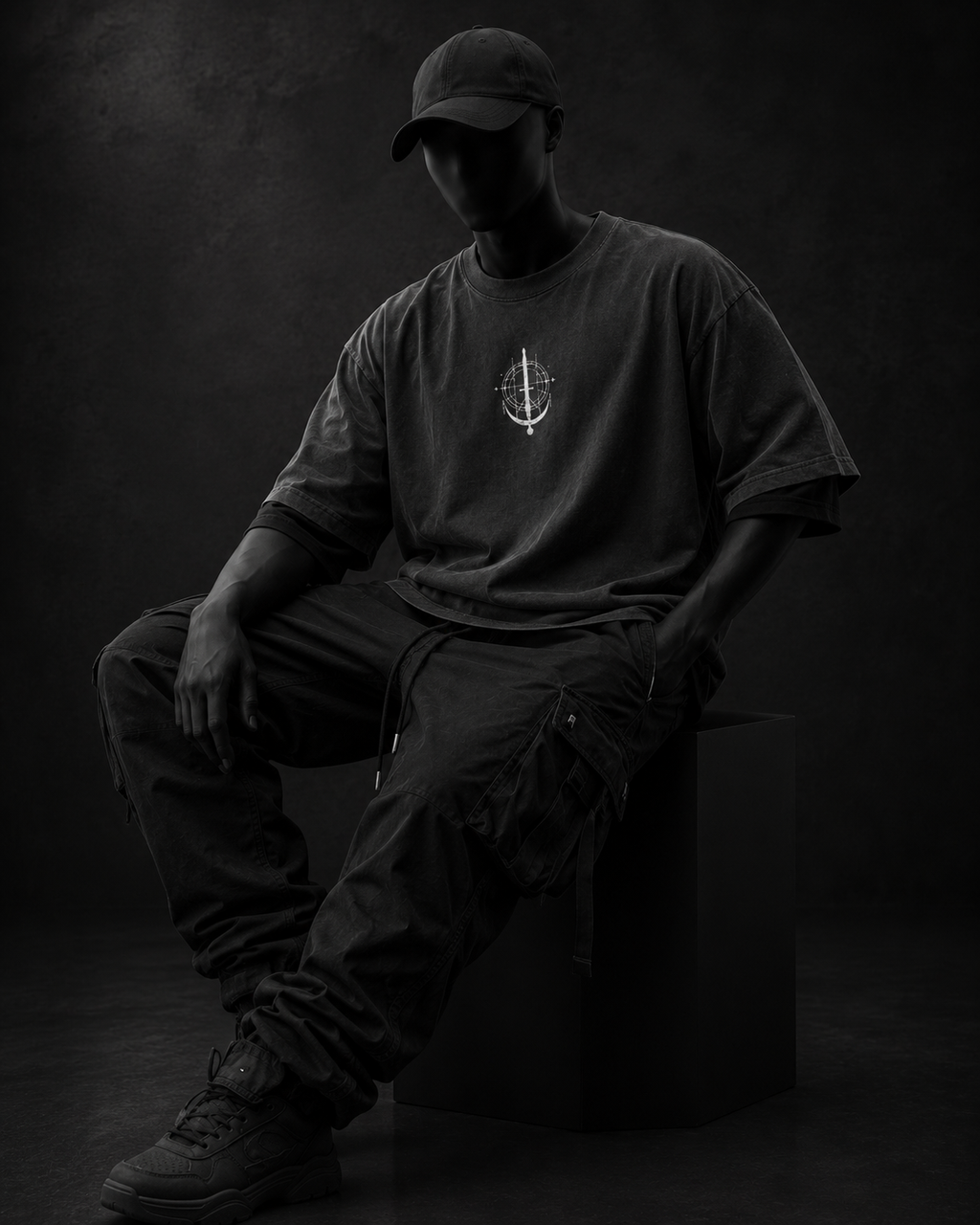 MOVE IN SILENCE OVERSIZED FADED T-SHIRT