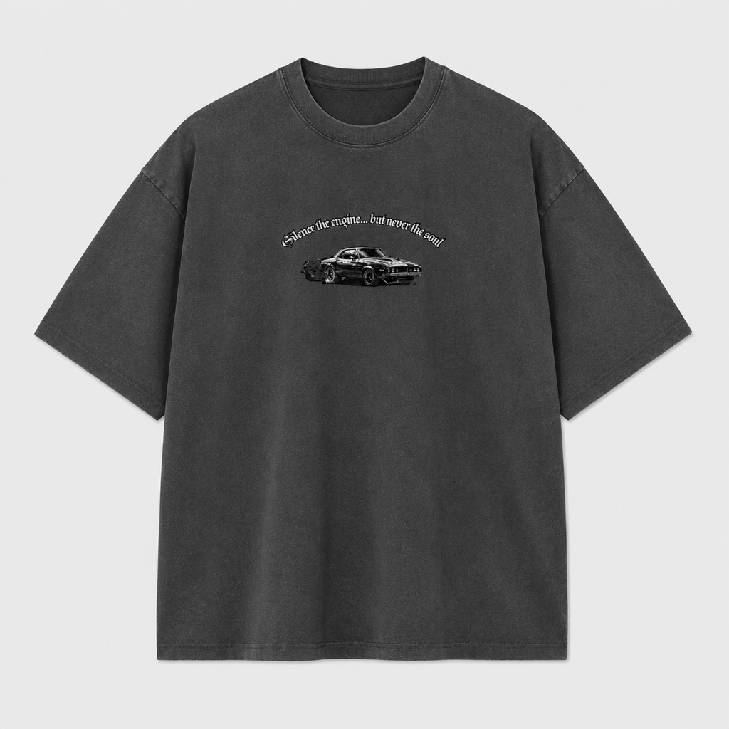 Silence Engine Oversized Faded T-Shirt