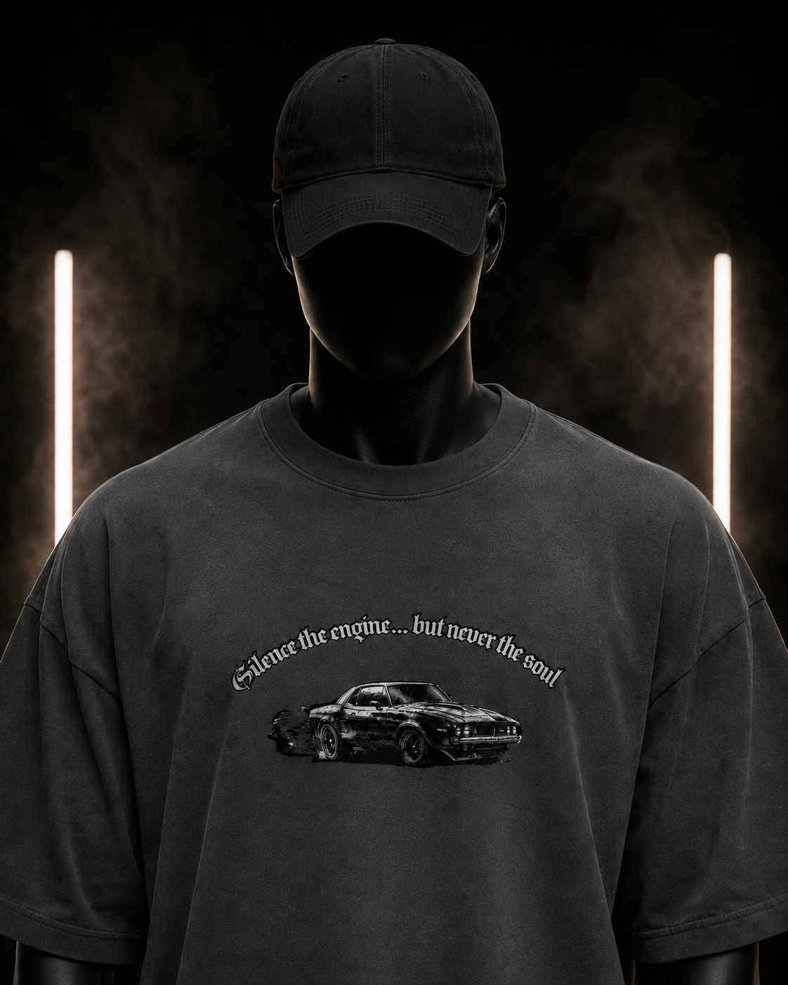 Silence Engine Oversized Faded T-Shirt