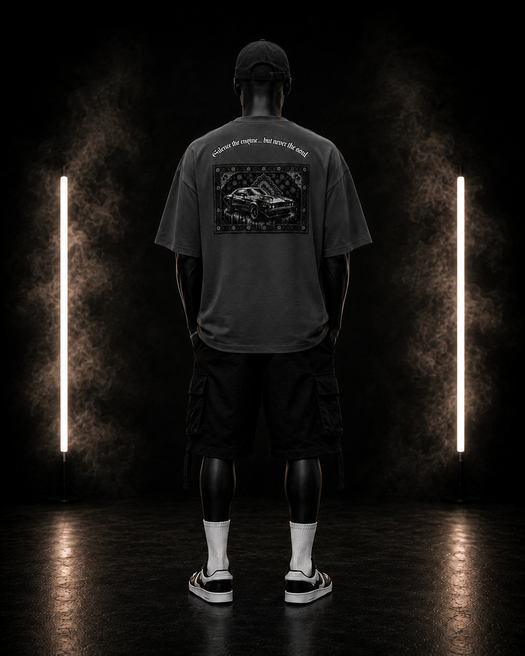 Silence Engine Oversized Faded T-Shirt